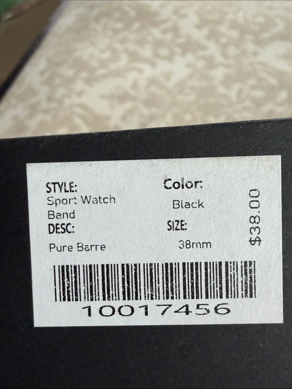 Black Silicone Smartwatch Band Replacement - Classic Sport Style - Pure Barre